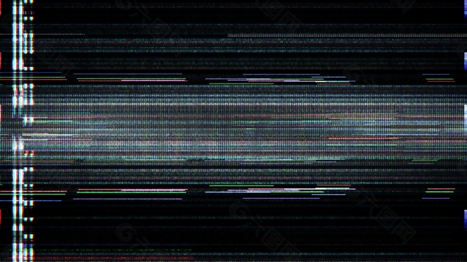 波动线条信号故障特效视频素材