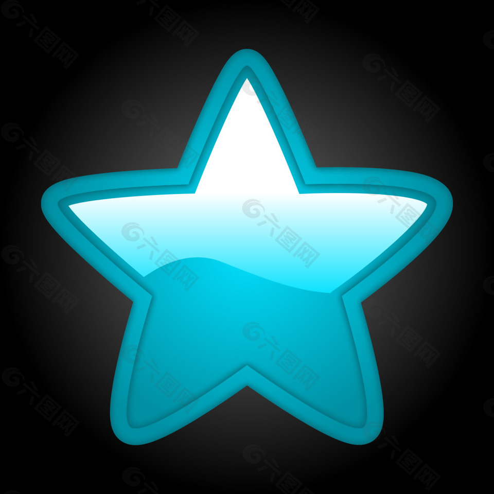 蓝色星星卡通精美矢量素材