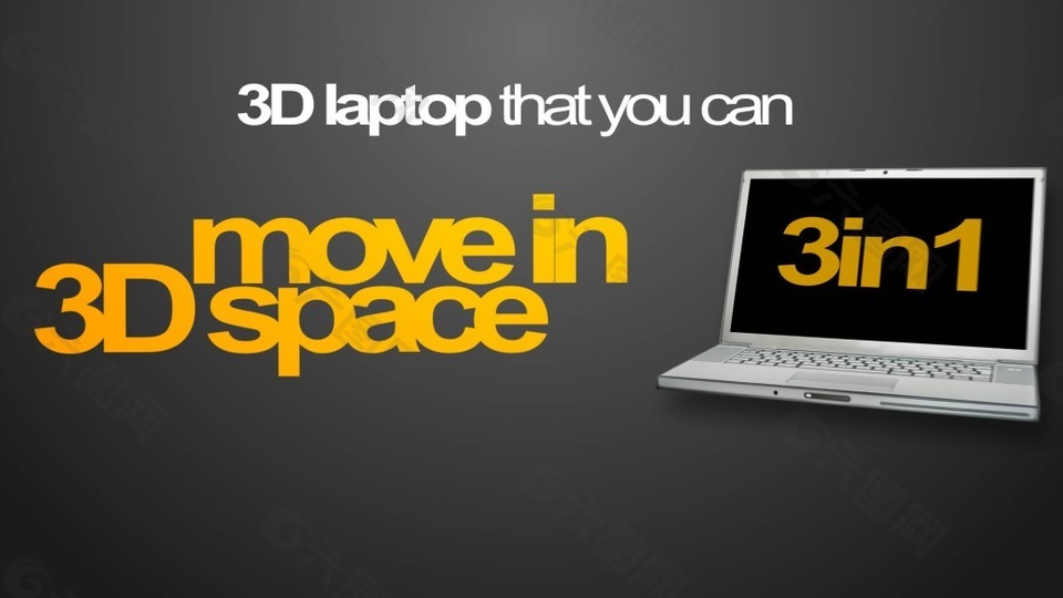 笔记本电脑3D特效视频素材