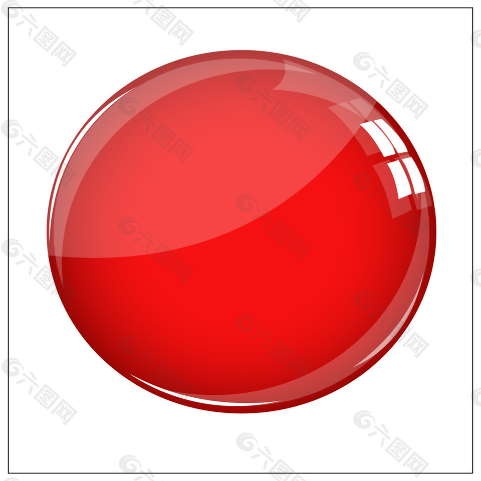 红色圆圈矢量素材