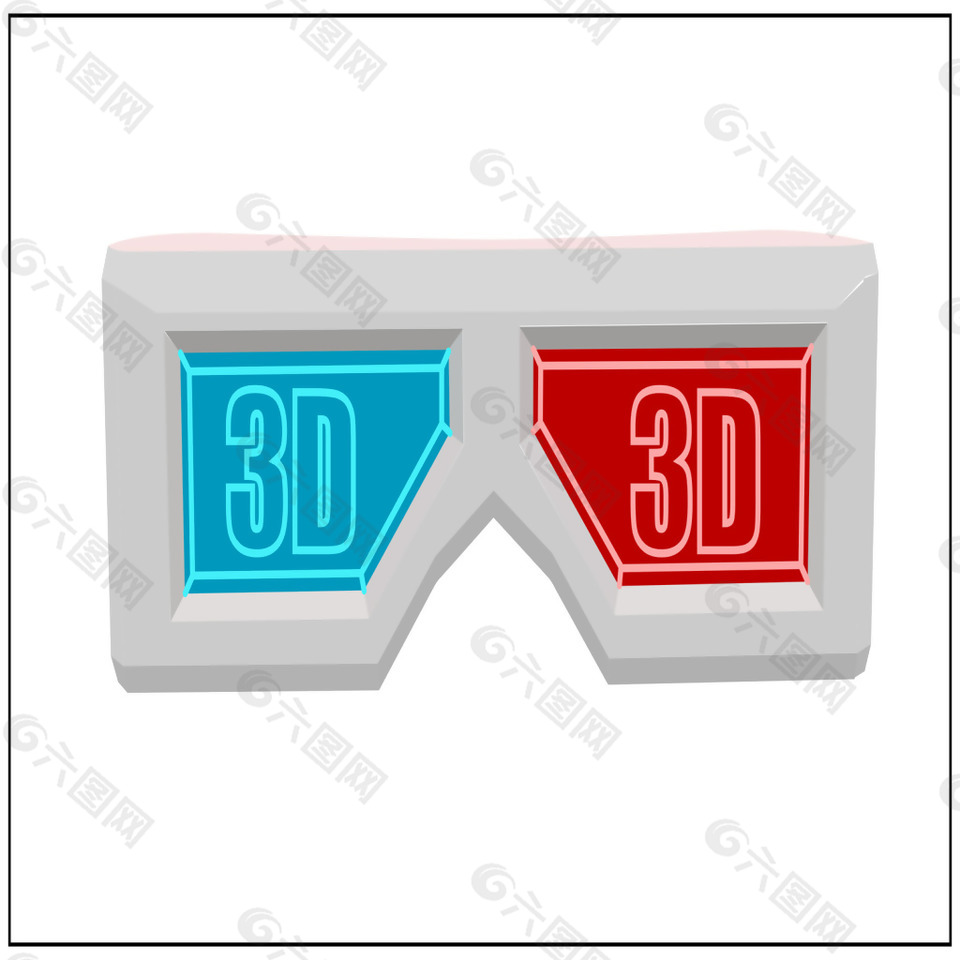 3D眼镜矢量素材