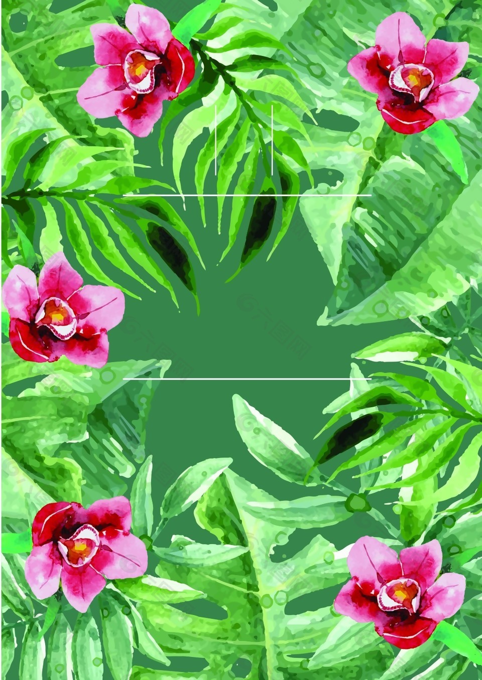 花朵小清新海报背景