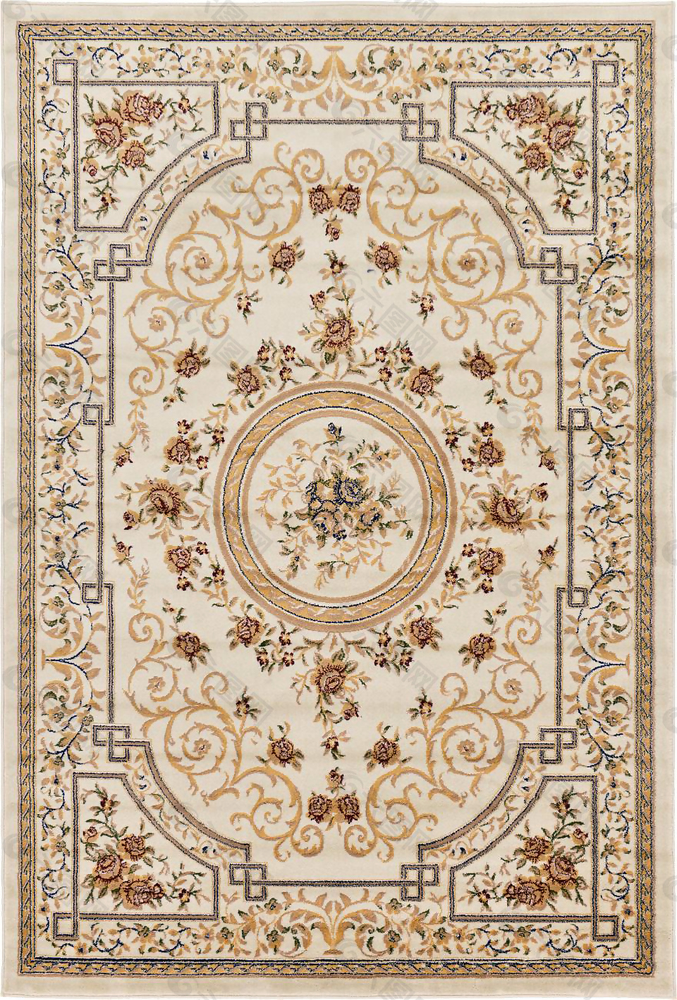 家庭中式复古花纹地毯贴图jpg图片