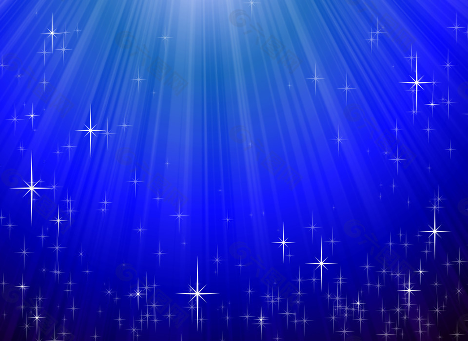 蓝色的夜闪烁的星星背景矢量素材