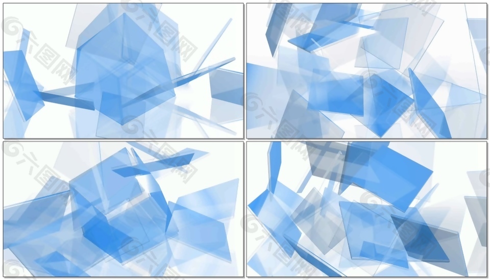 蓝色冰晶动态高清视频素材