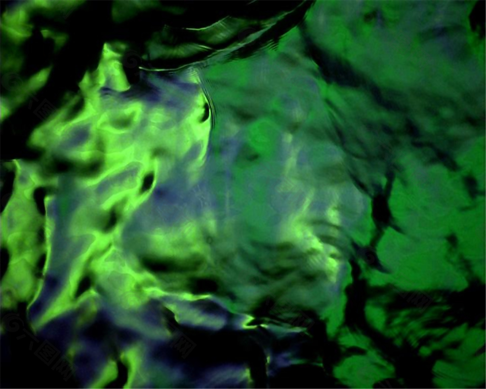 绿色液体流动光效动态视频素材