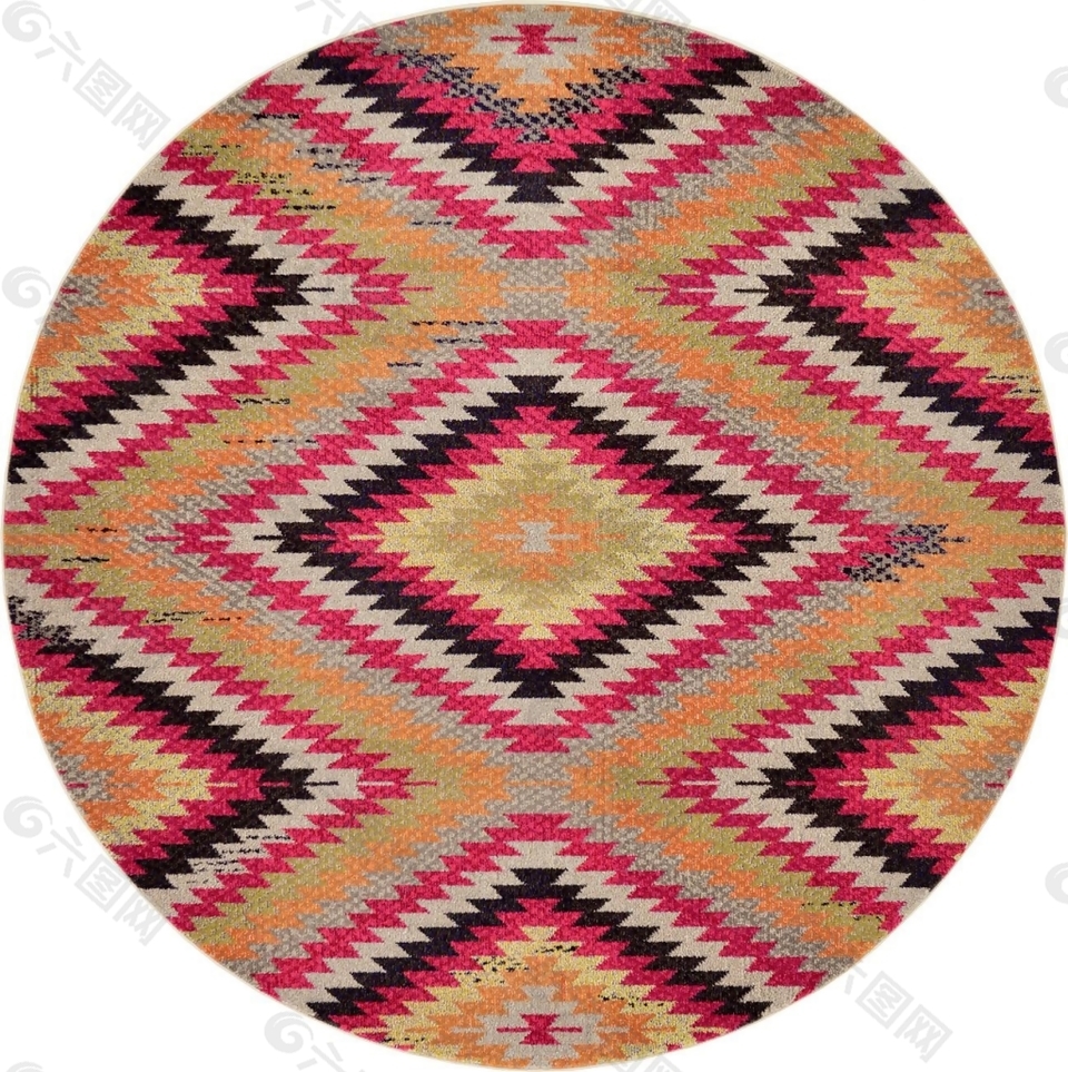 圆形地毯菱形毯子贴图素材