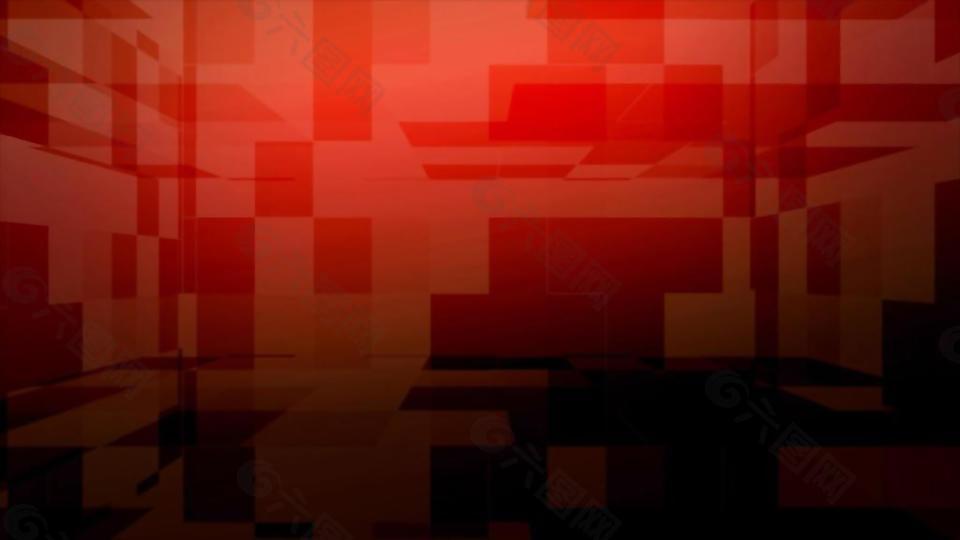 红色方块背景动态视频素材
