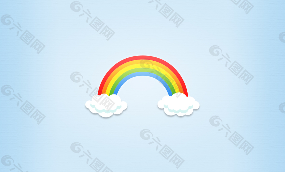 天气控件彩虹图标素材