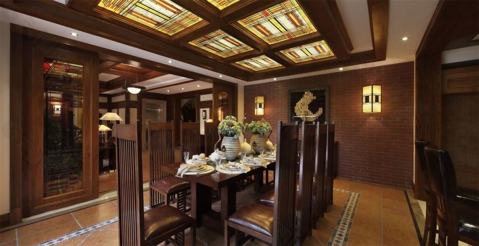 中式风情客厅室内装修效果图