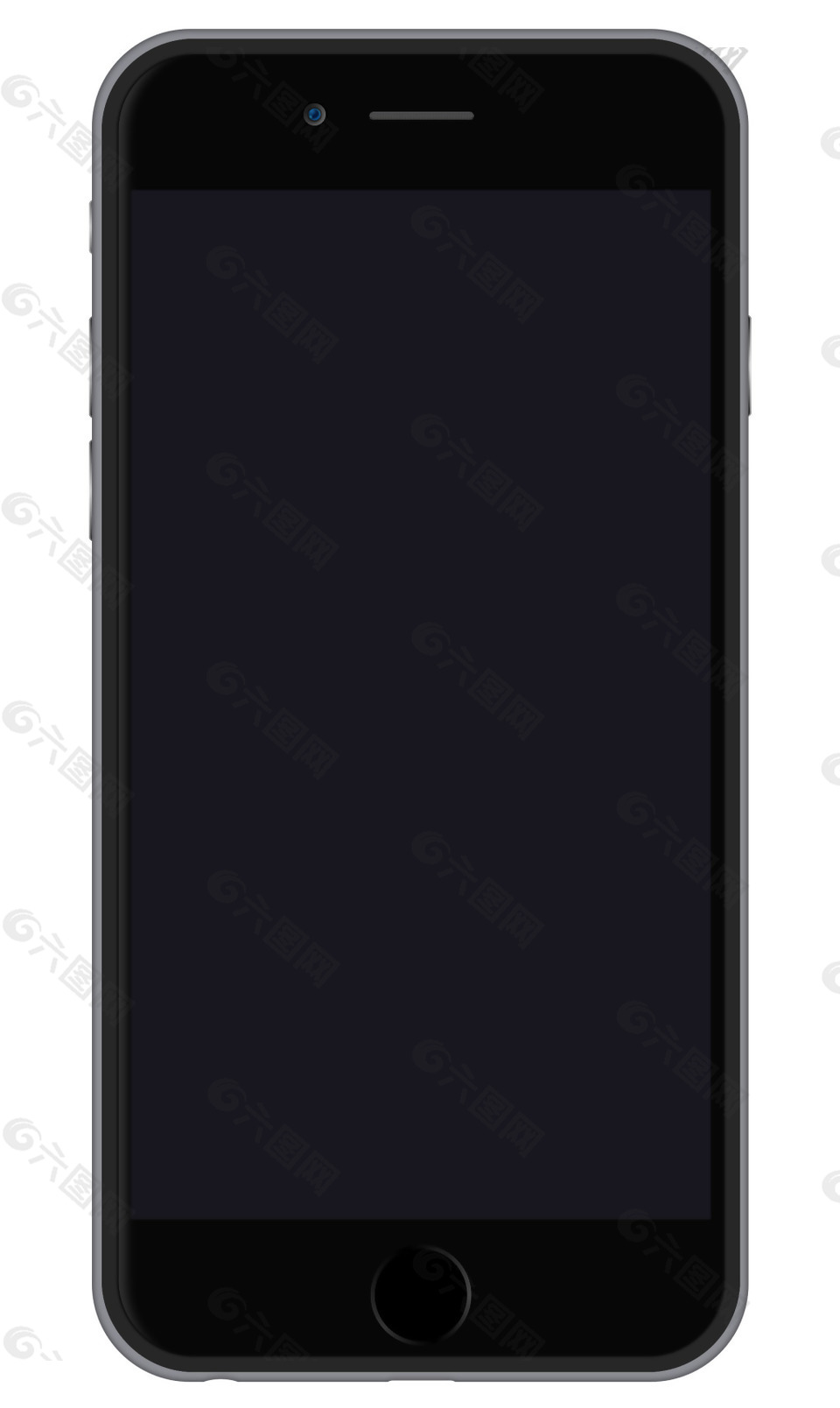 iPhone6黑色模型sketch素材