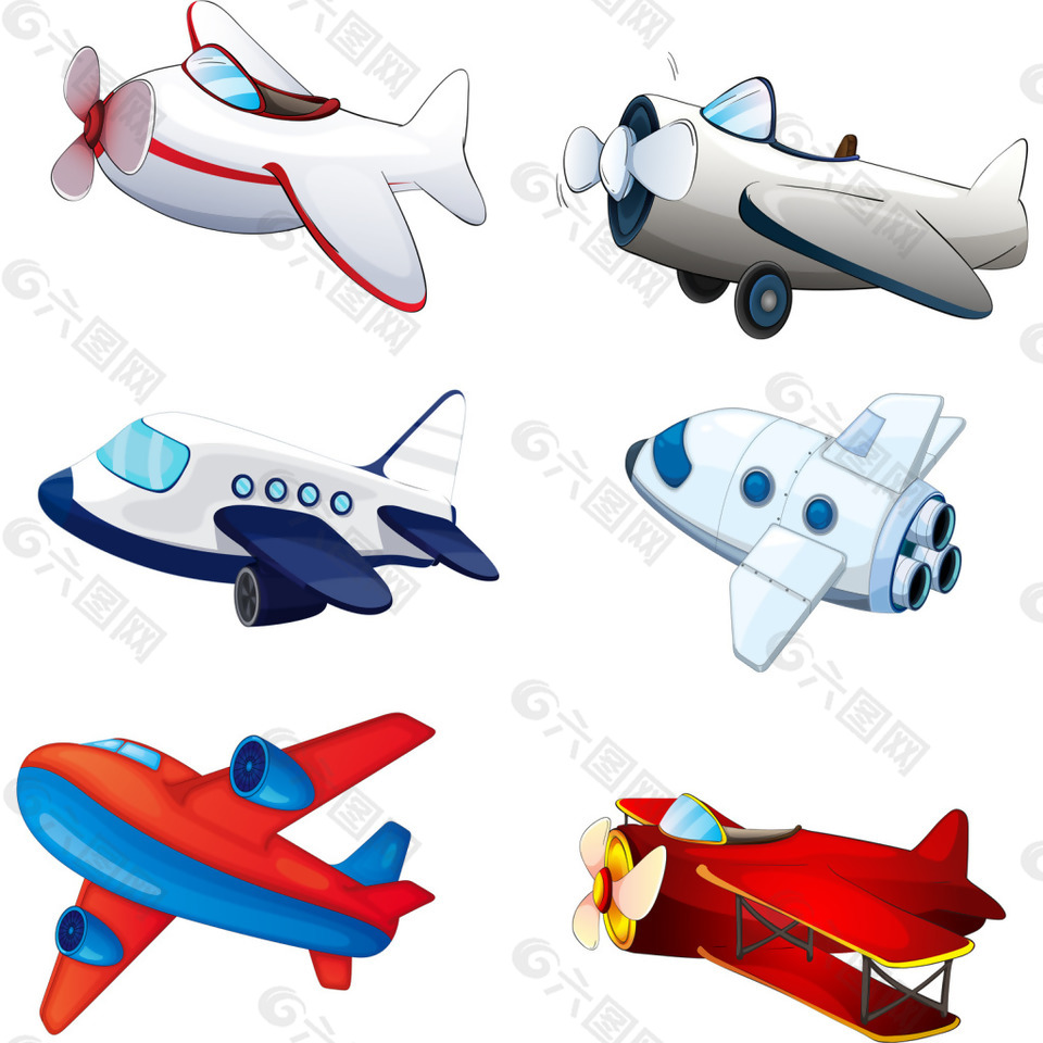 卡通飞机玩具矢量素材