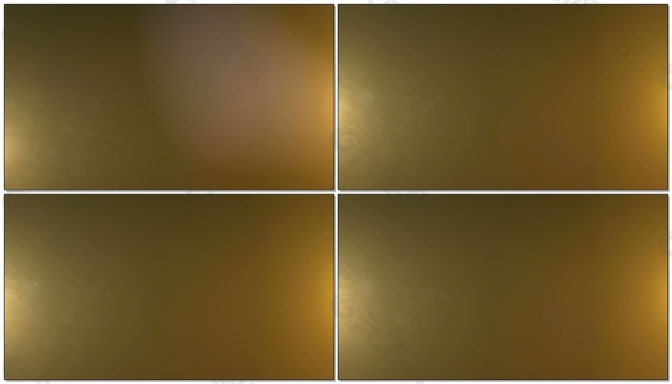 日光黄光斑泄漏镜头与散景效果动画
