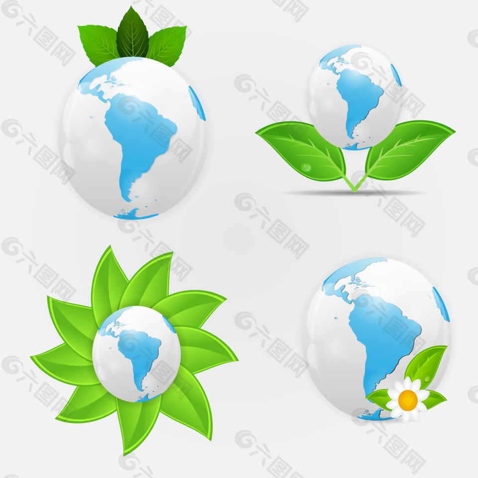 创意地球向日葵绿色环境保护相关矢量素材,编号是8911938,格式是ai