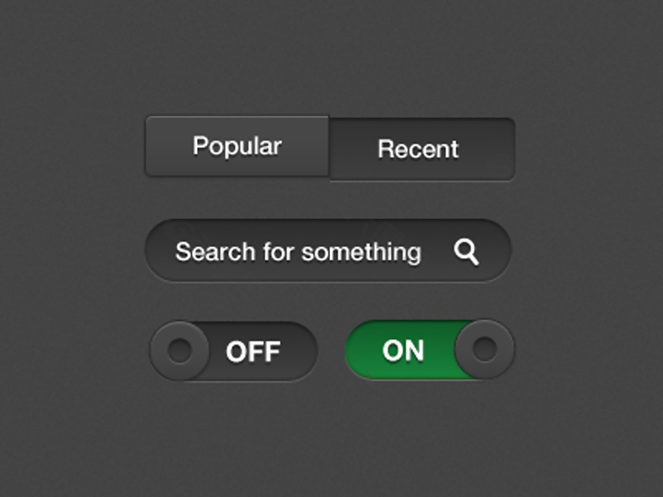 黑色网页按钮搜索框开关按钮图标设计