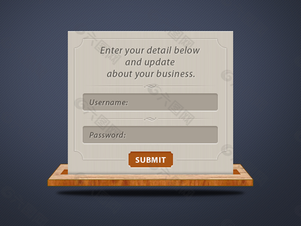 网页登录面板设计素材