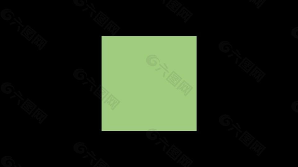 绿色矩形动态转场素材