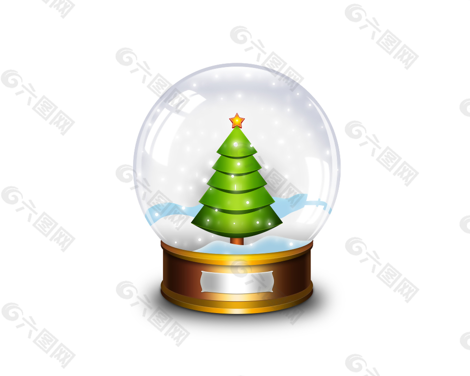 白色圣诞球圣诞树球礼物图标设计