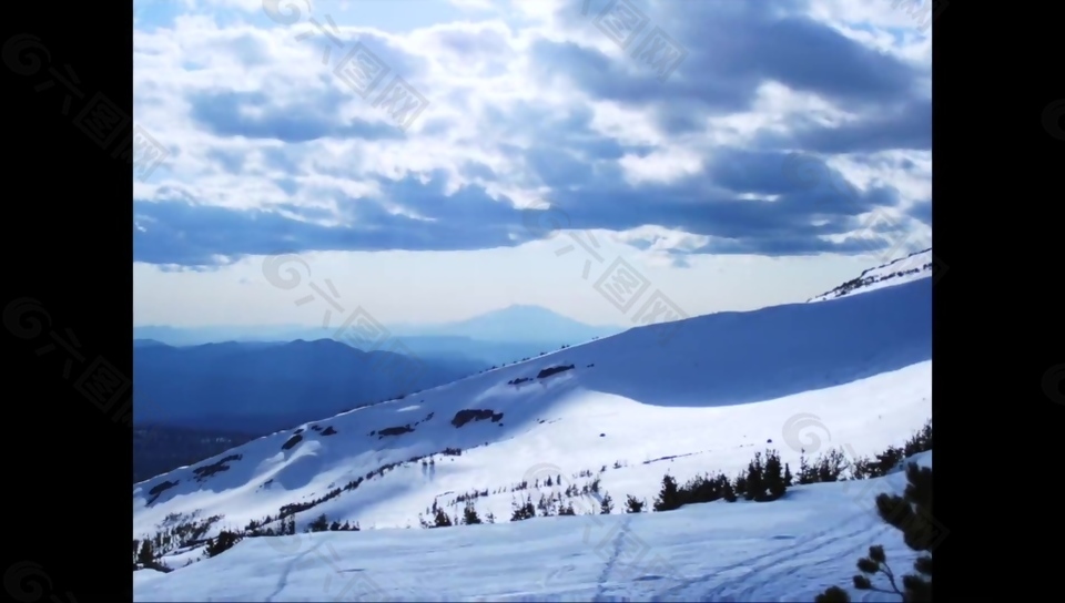 雪山自然风景视频素材
