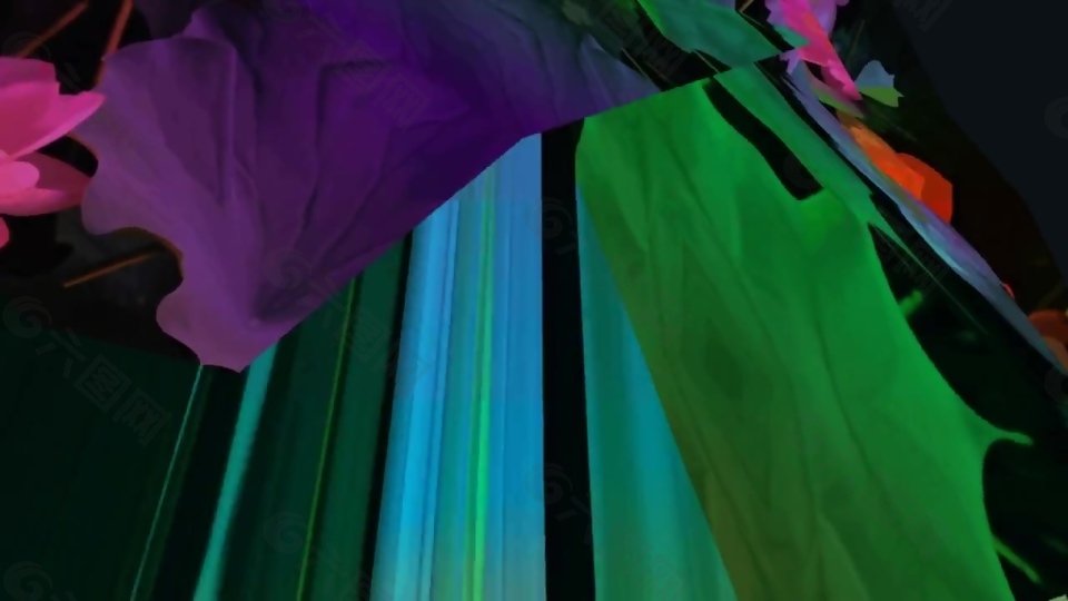 三维旋转多菱镜视频