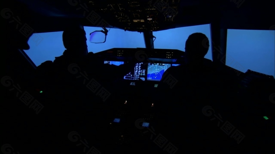 飞机驾驶舱视频素材
