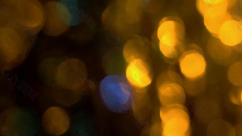 金黄色镜头光斑粒子装饰视频素材
