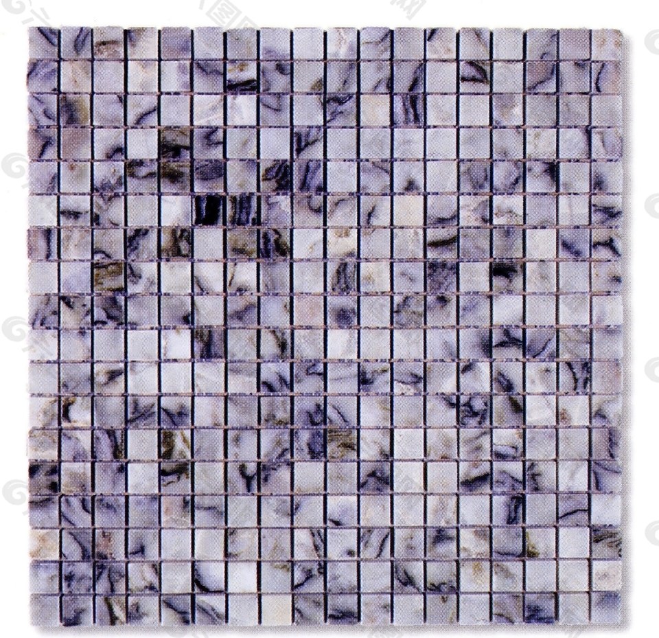 白紫拼接瓷砖石材