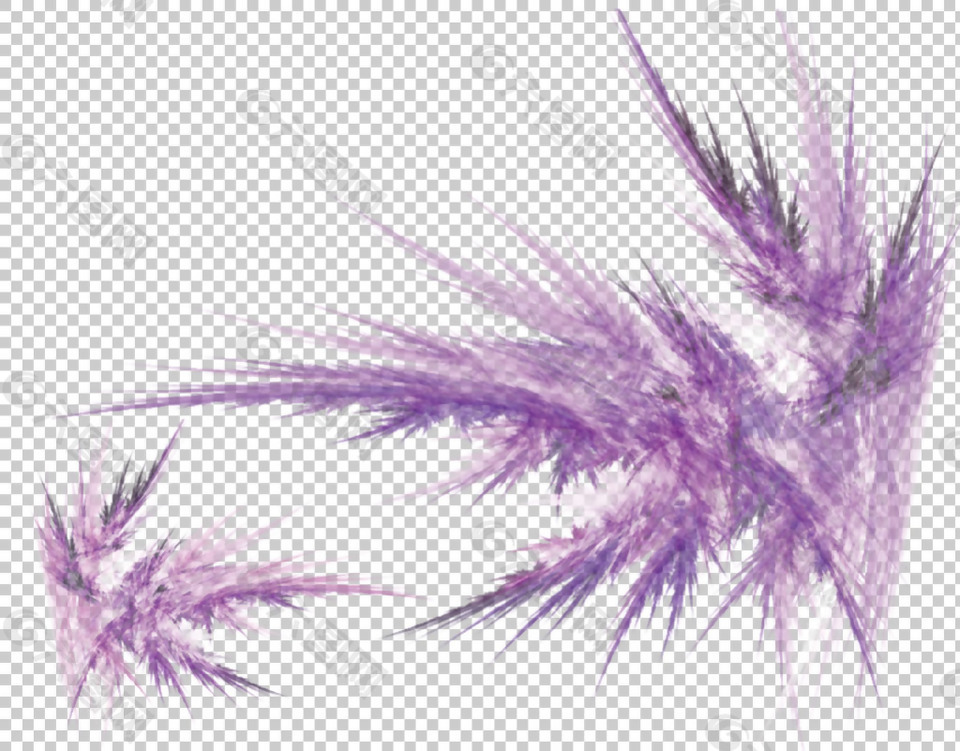 紫色分形效果图形免抠png透明图层素材