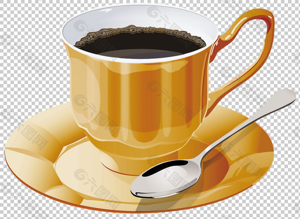 杯子装的咖啡免抠png透明图层素材