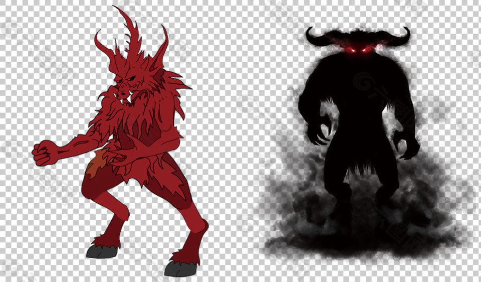 恶魔天使图片免抠png透明图层素材