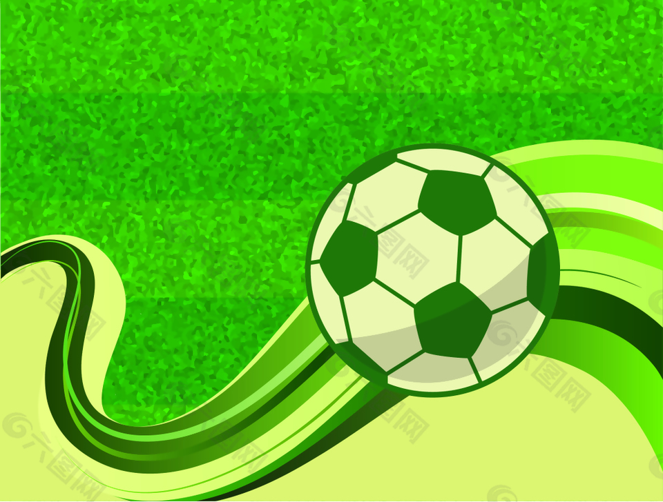 绿色适量卡通足球海报背景素材