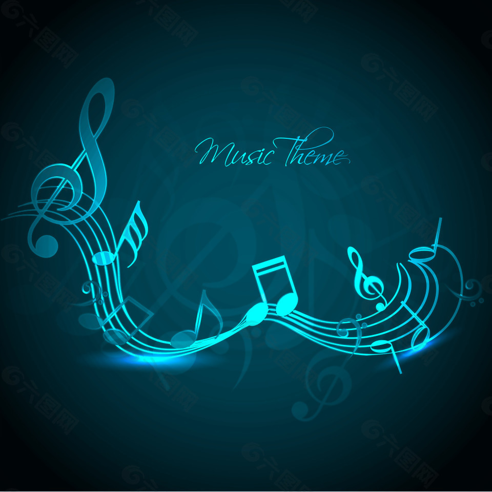 五彩音符音乐背景素材背景素材免费下载 图片编号 187 六图网