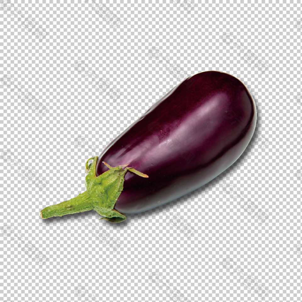 新鲜紫色茄子免抠png透明图层素材