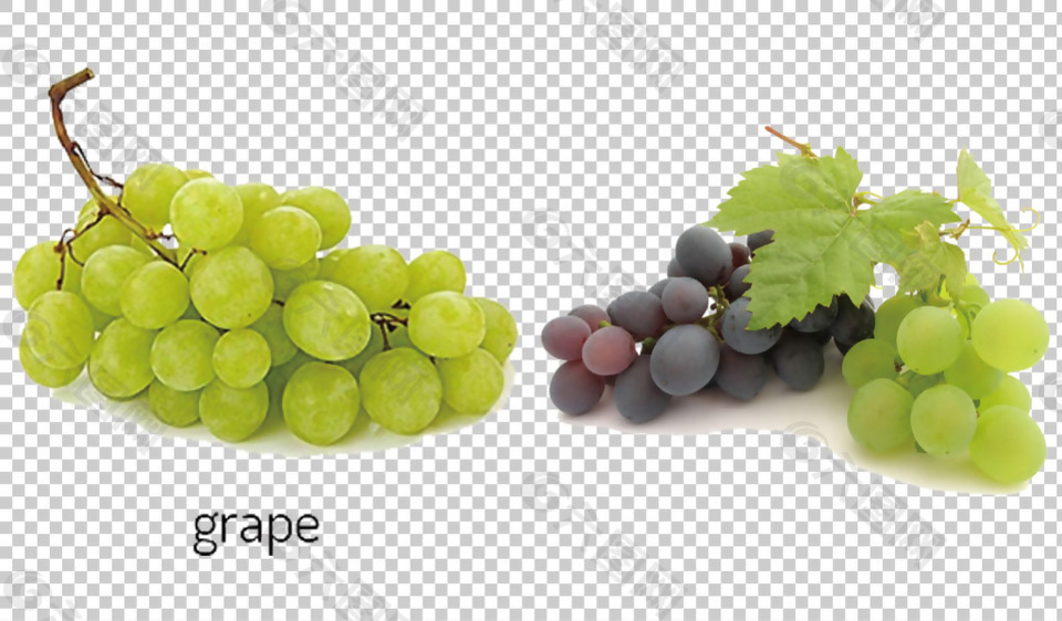 两种葡萄免抠png透明图层素材