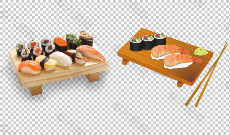 寿司摆盘图片免抠png透明图层素材
