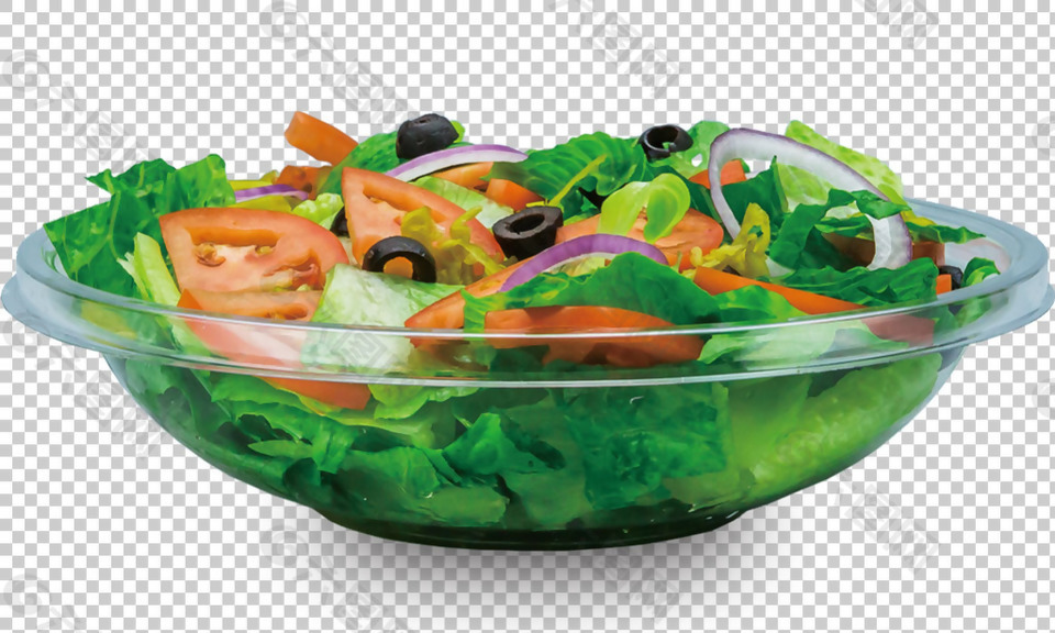 一盘蔬菜沙拉免抠png透明图层素材