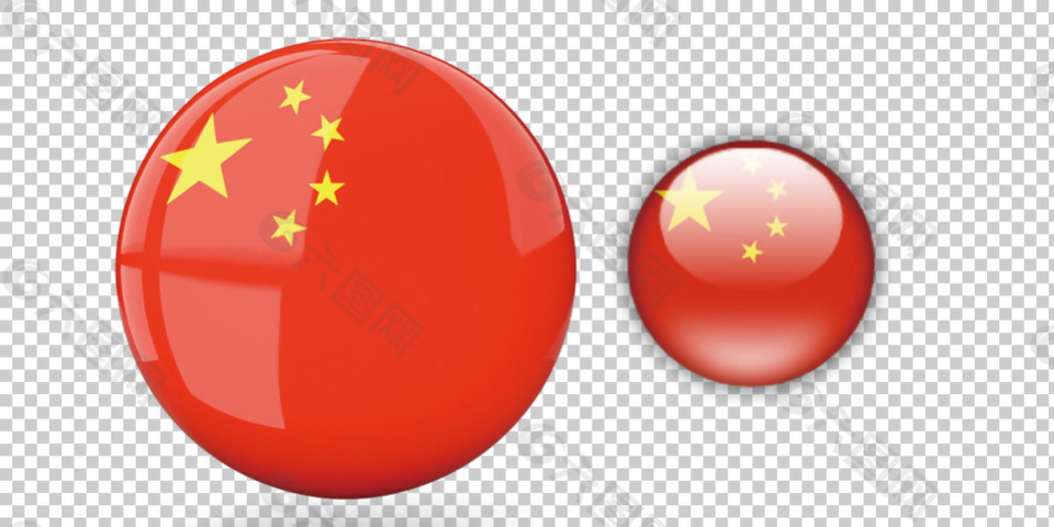 圆形中国国旗图标免抠png透明图层素材设计元素素材免费下载 图片编号 六图网