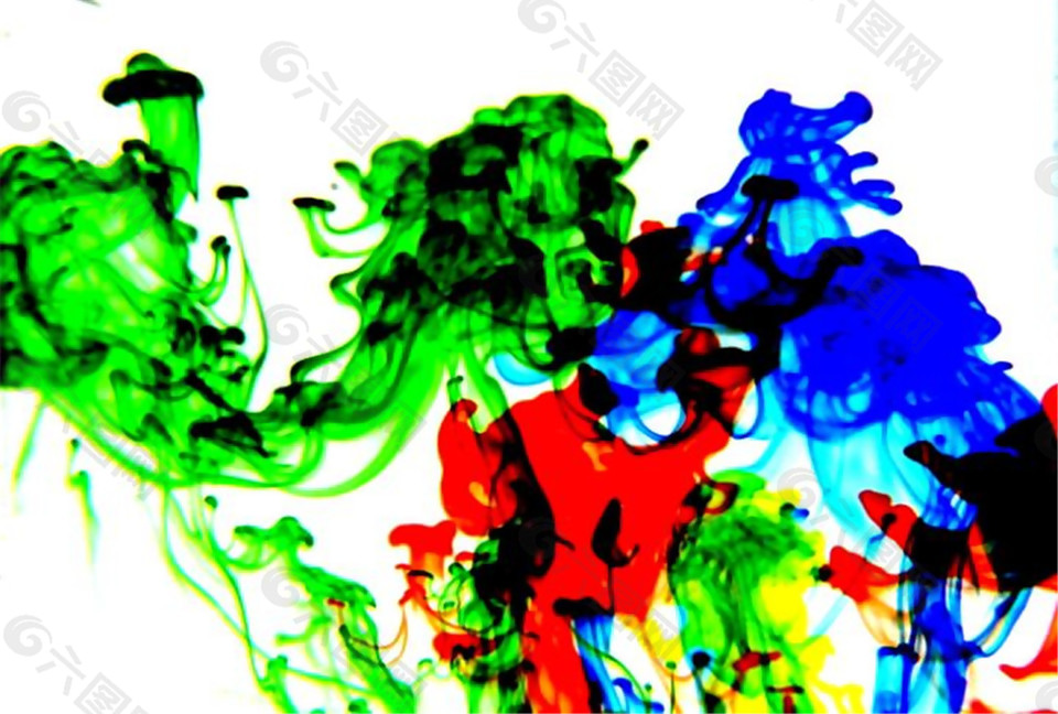 彩色液体混合光效动态视频素材
