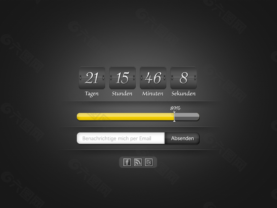 网页倒计时进度条搜索框素材