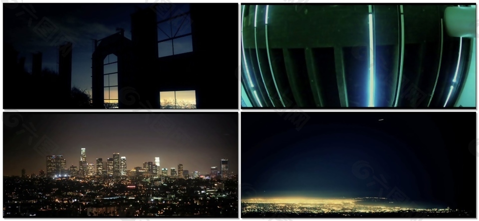 延时摄影：洛杉矶夜景视频素材