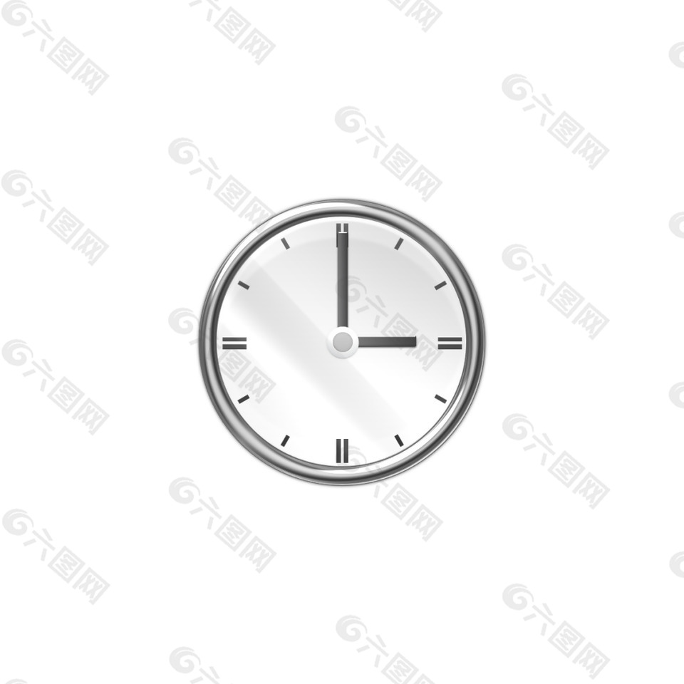 银白色式悬挂时钟icon图标