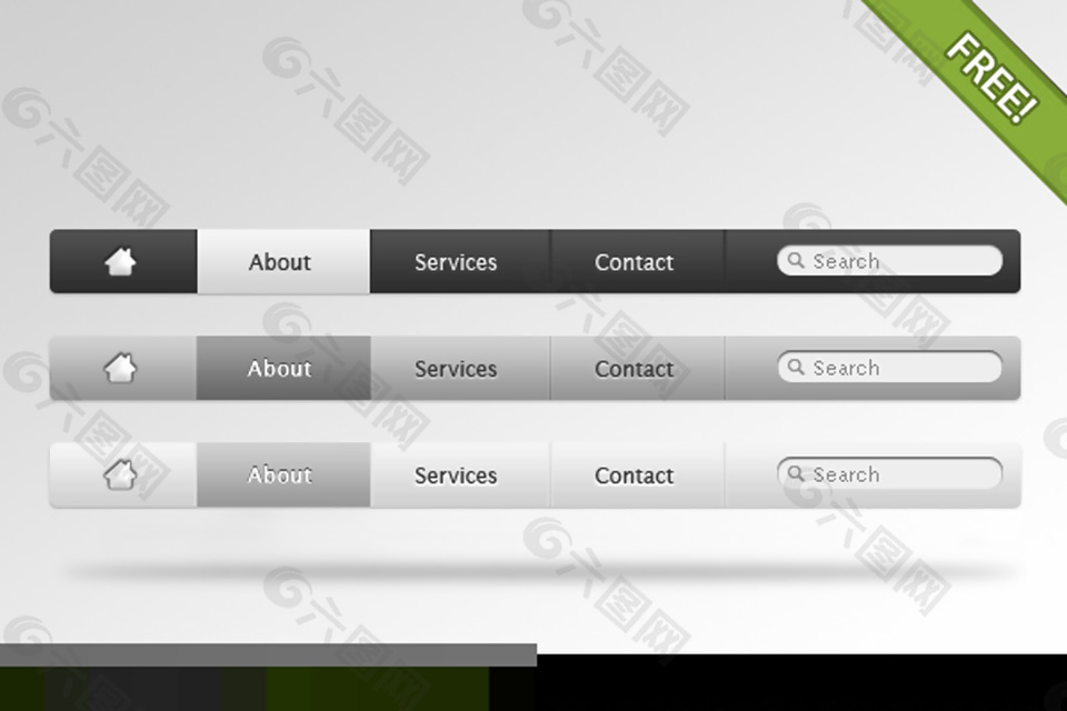 网页头部导航搜索框素材