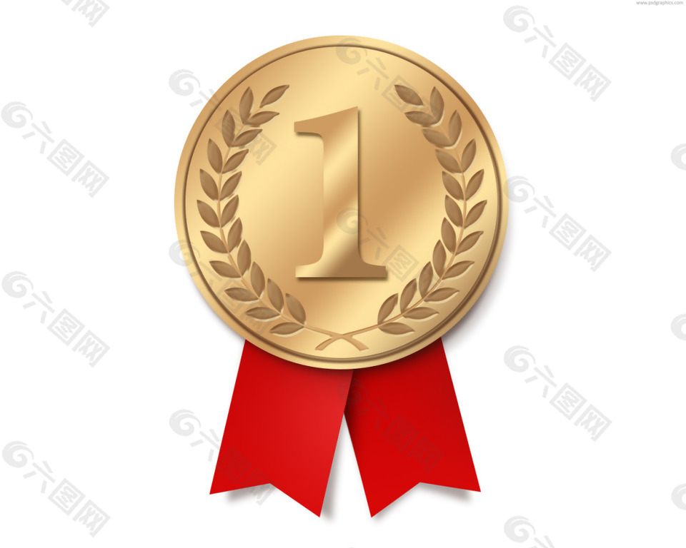 金色质感奖牌icon图标