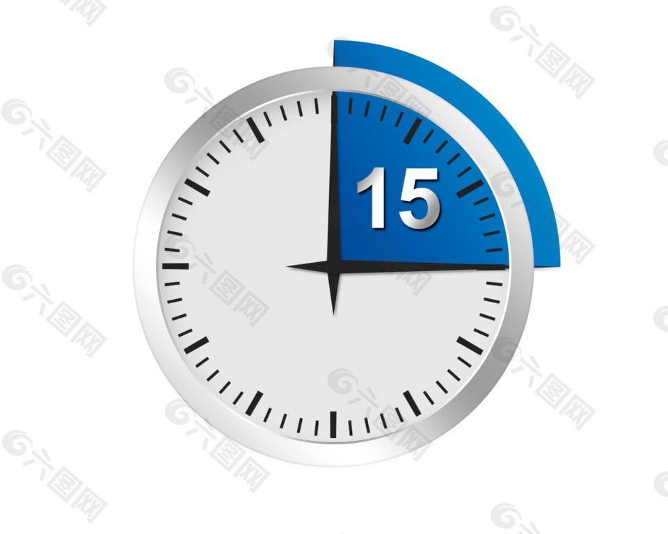 蓝色秒表计数器icon图标