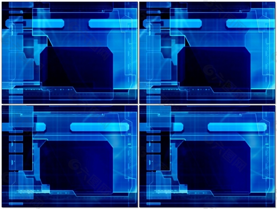 蓝色科技动态视频素材