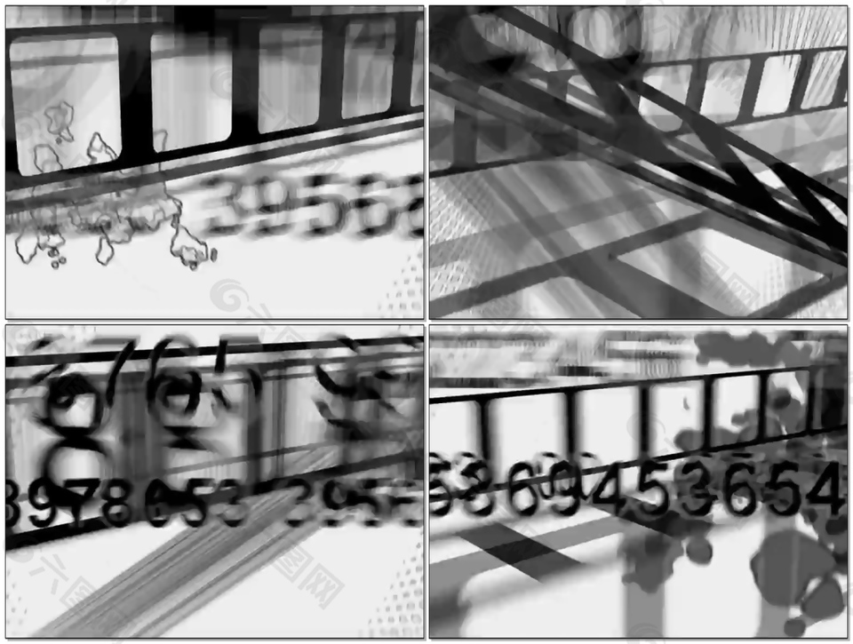 黑白唯美动态视频素材