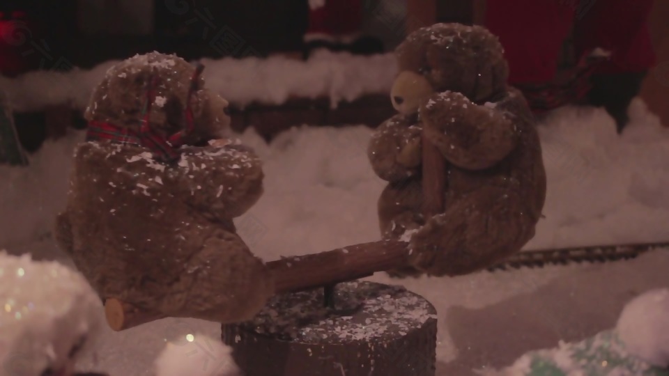 下雪圣诞玩具视频素材