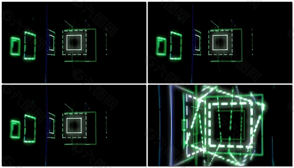光矩形动态视频素材