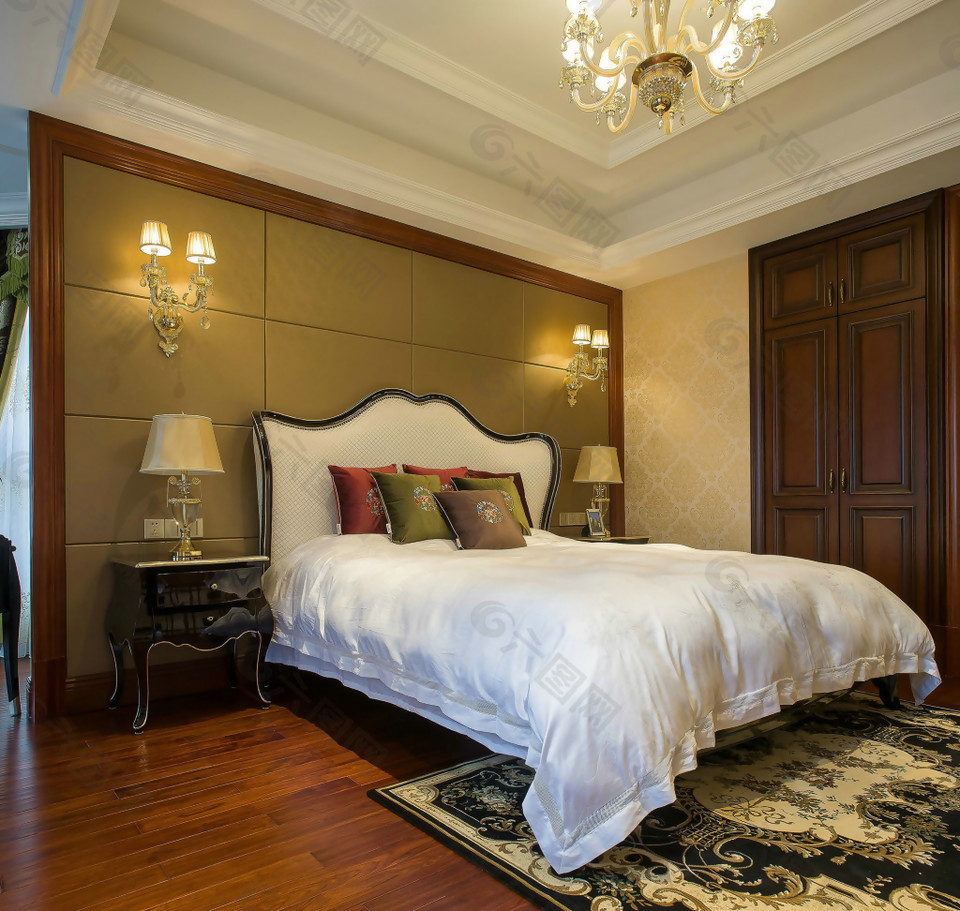 古典美式卧室装修效果图