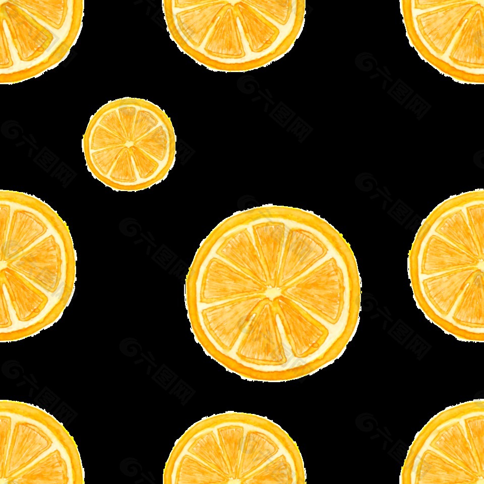 橙子水果填充背景素材